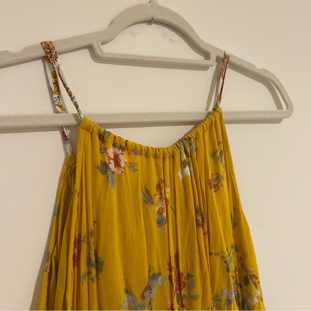 Free People Georgia Wide Leg Jumpsuit Gold Combo - Picture 7 of 11